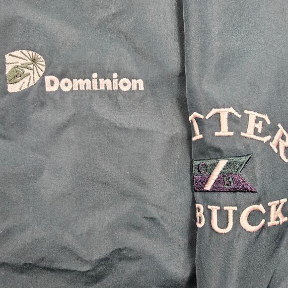 Vintage Cutter & Buck Windbreaker Pullover Green Mens 2XL DOMINION Energy - Picture 2 of 10